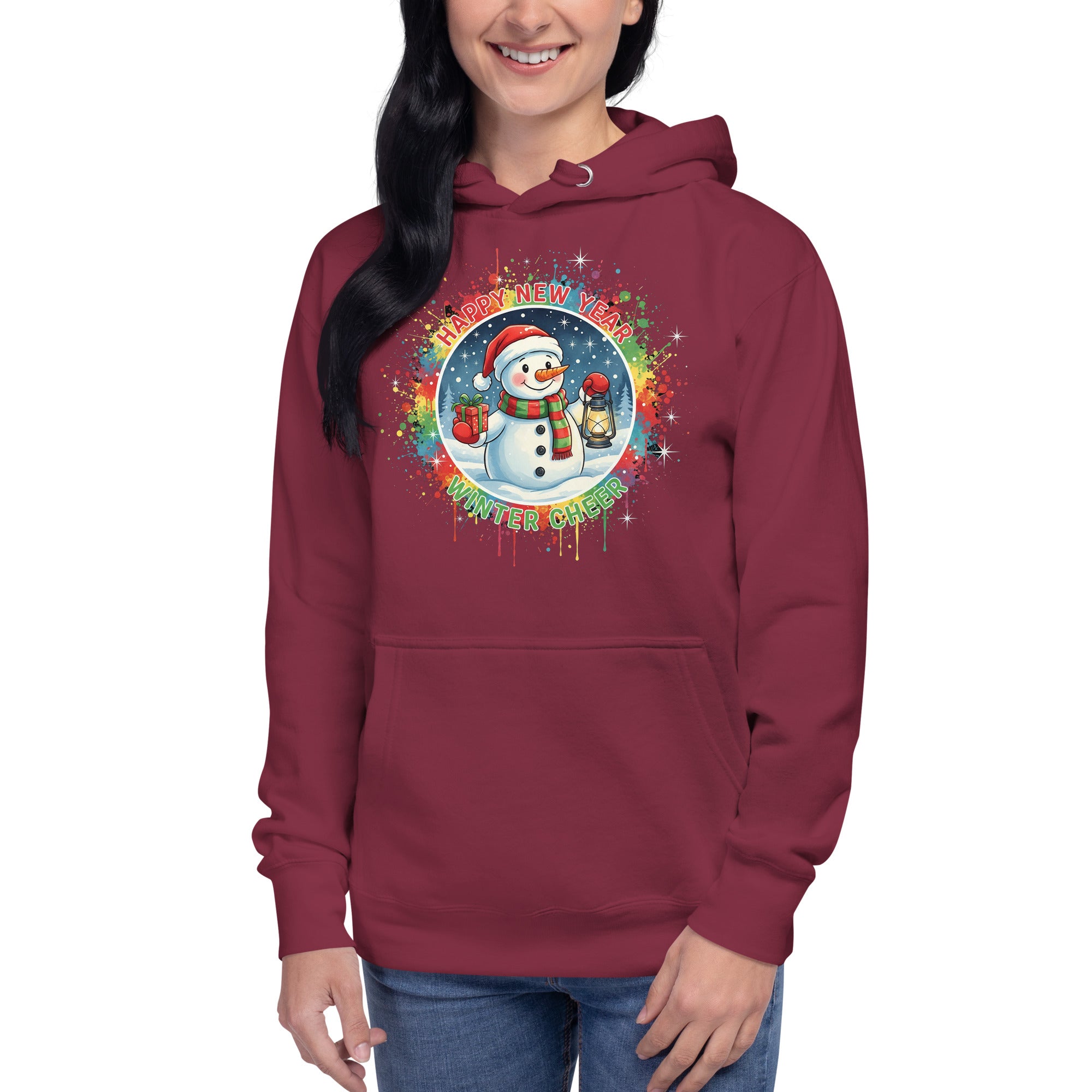 Cozy Streetwear Hoodie for New Year's Eve Party - Soft Winter Cheer Apparel Gift Idea